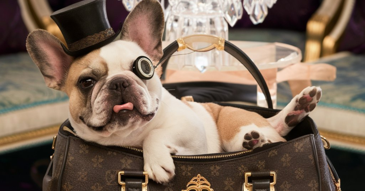 french bulldog in a handbag